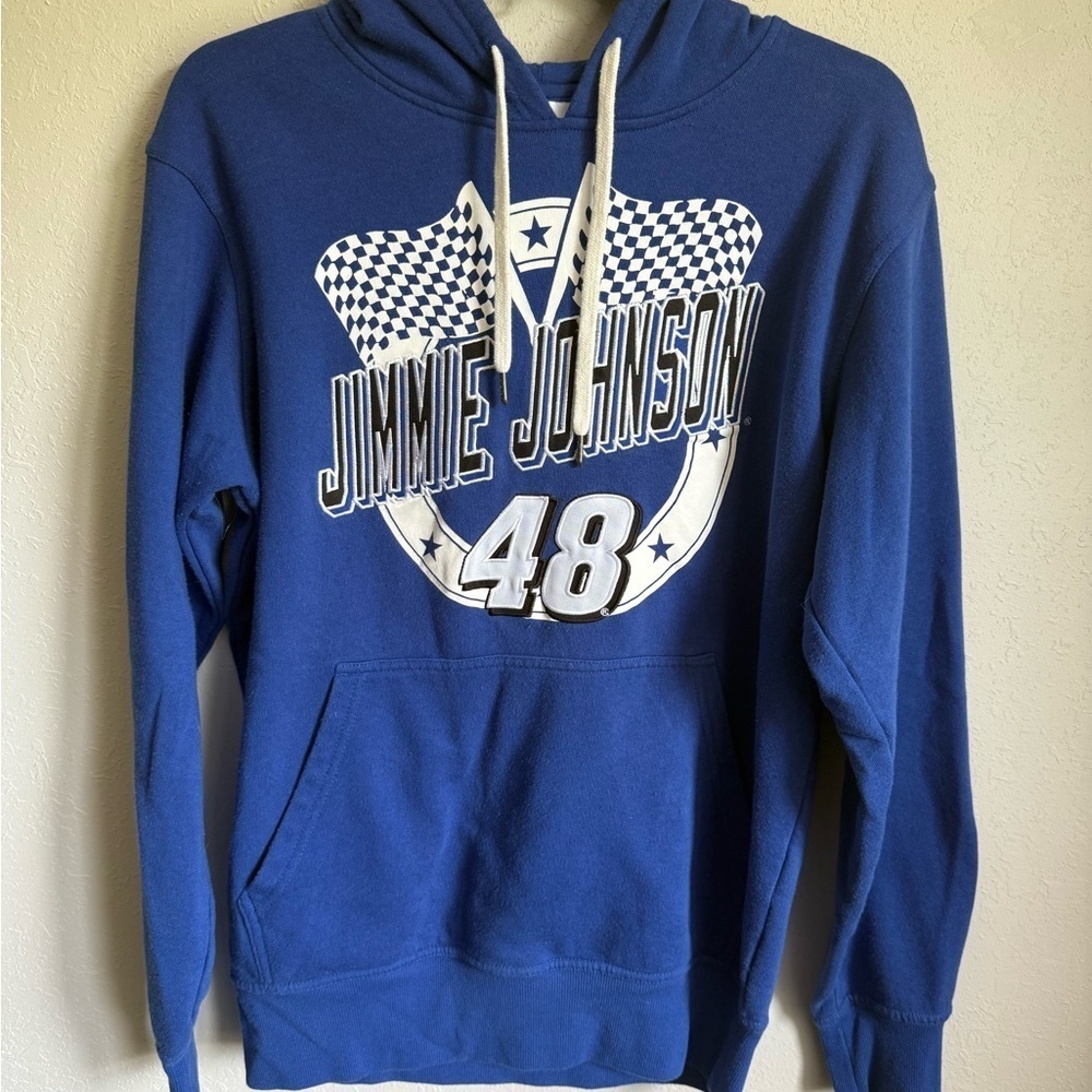 Men’s M Blue NASCAR Jimmie Johnson Athleisure Ling Sleeve Casual Hoodie